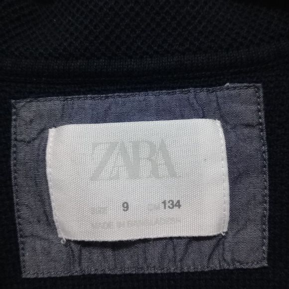 Zara Kid Boy Knit Sweater / Cardigan dark navy size 9 ~ 134cm - Picture 5 of 11